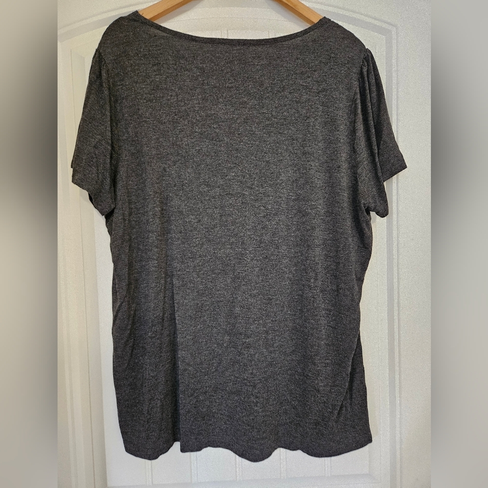 Additonelle Dark Gray Women's Blouse 2X - Picture 2 of 3